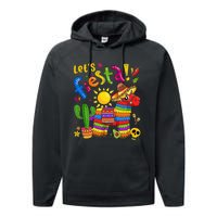 Cinco De Mayo Girl Boy Mexican Lets Fiesta Fun Performance Fleece Hoodie