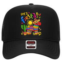 Cinco De Mayo Girl Boy Mexican Lets Fiesta Fun High Crown Mesh Back Trucker Hat