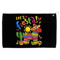 Cinco De Mayo Girl Boy Mexican Lets Fiesta Fun Grommeted Golf Towel