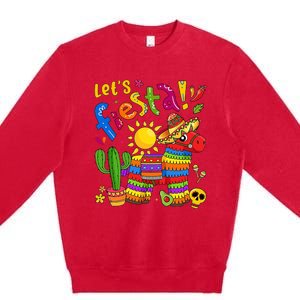 Cinco De Mayo Girl Boy Mexican Lets Fiesta Fun Premium Crewneck Sweatshirt