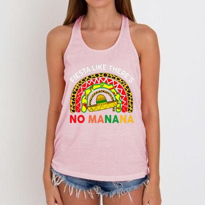 Cinco De Mayo Outfit Fiesta Like No Manana Funny Mexican Women's Knotted Racerback Tank