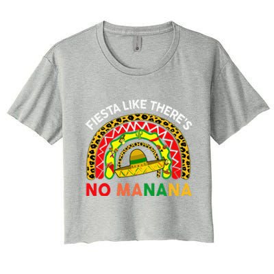 Cinco De Mayo Outfit Fiesta Like No Manana Funny Mexican Women's Crop Top Tee