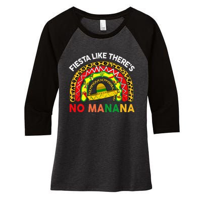 Cinco De Mayo Outfit Fiesta Like No Manana Funny Mexican Women's Tri-Blend 3/4-Sleeve Raglan Shirt