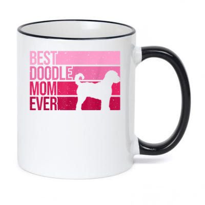 Cool Doodle Mom Art Women Aussiedoodle Goldendoodle Dog 11oz Black Color Changing Mug