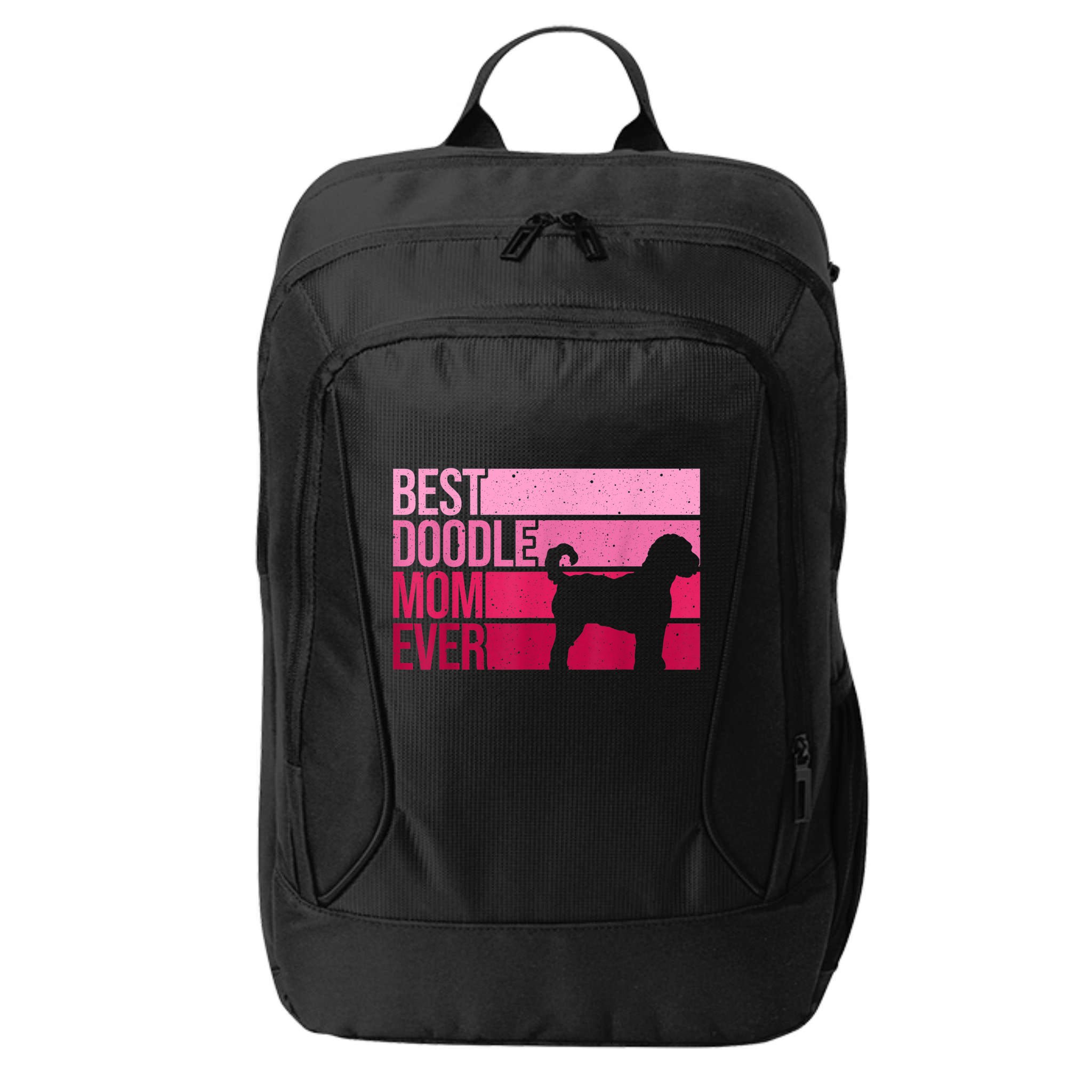 Cool Doodle Mom Art Women Aussiedoodle Goldendoodle Dog City Backpack