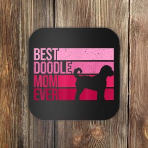 Cool Doodle Mom Art Women Aussiedoodle Goldendoodle Dog Coaster