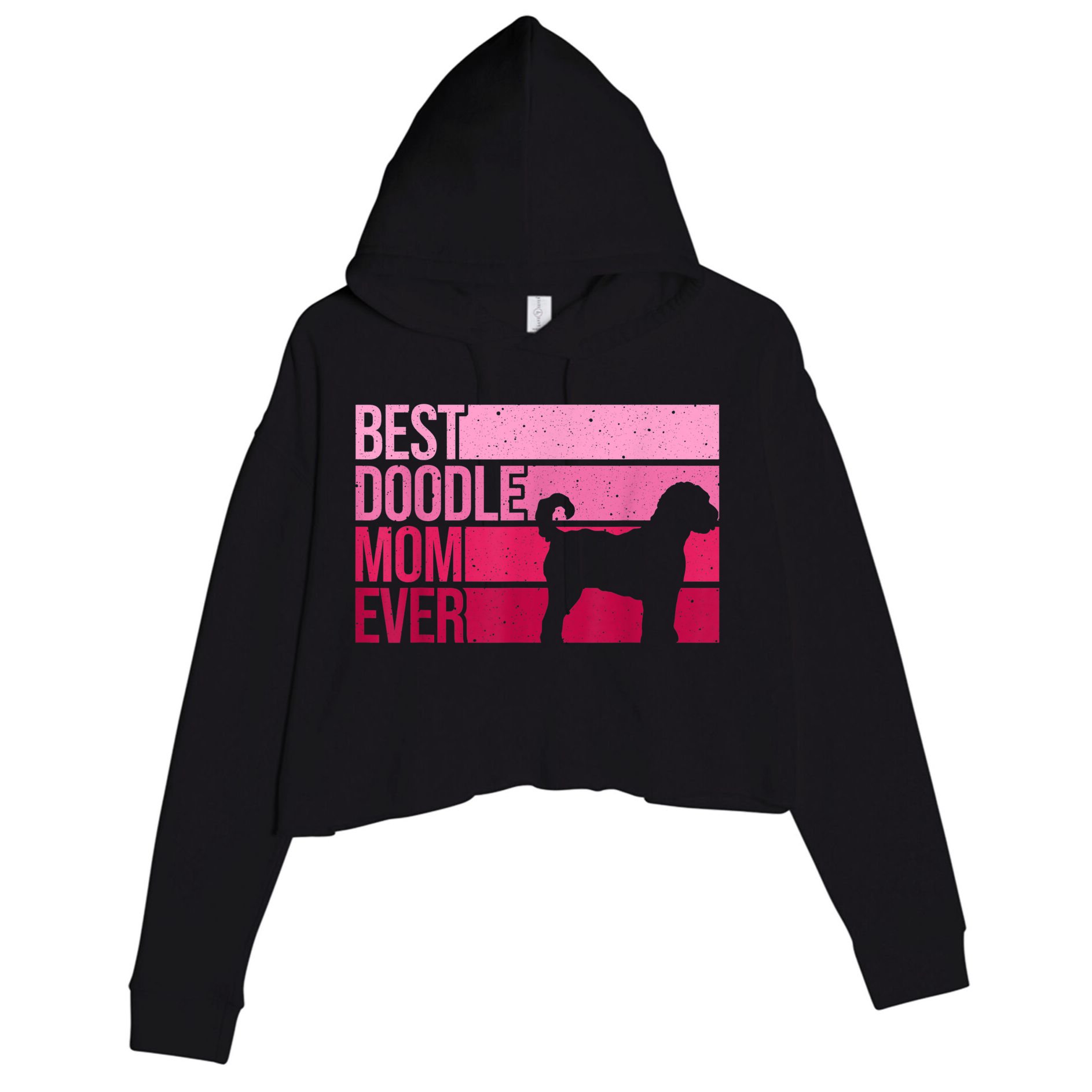 Cool Doodle Mom Art Women Aussiedoodle Goldendoodle Dog Crop Fleece Hoodie