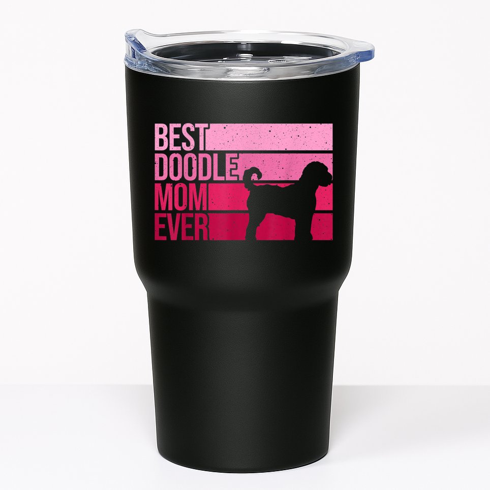 Cool Doodle Mom Art Women Aussiedoodle Goldendoodle Dog Tumbler
