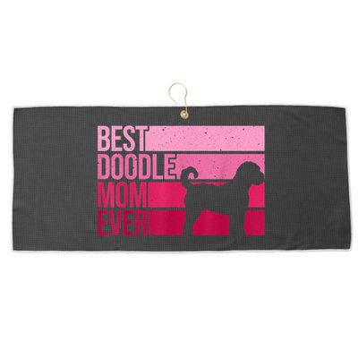 Cool Doodle Mom Art Women Aussiedoodle Goldendoodle Dog Large Microfiber Waffle Golf Towel