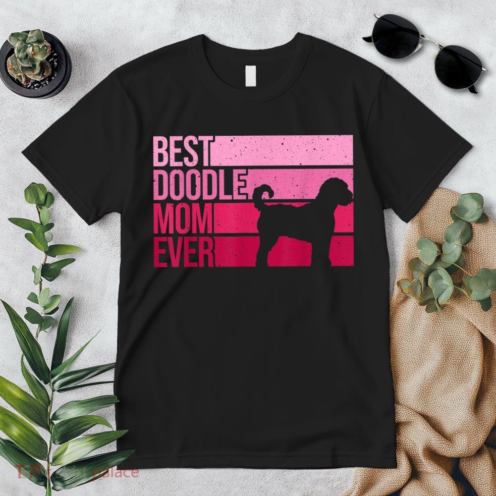 Cool Doodle Mom Art Women Aussiedoodle Goldendoodle Dog Premium T-Shirt