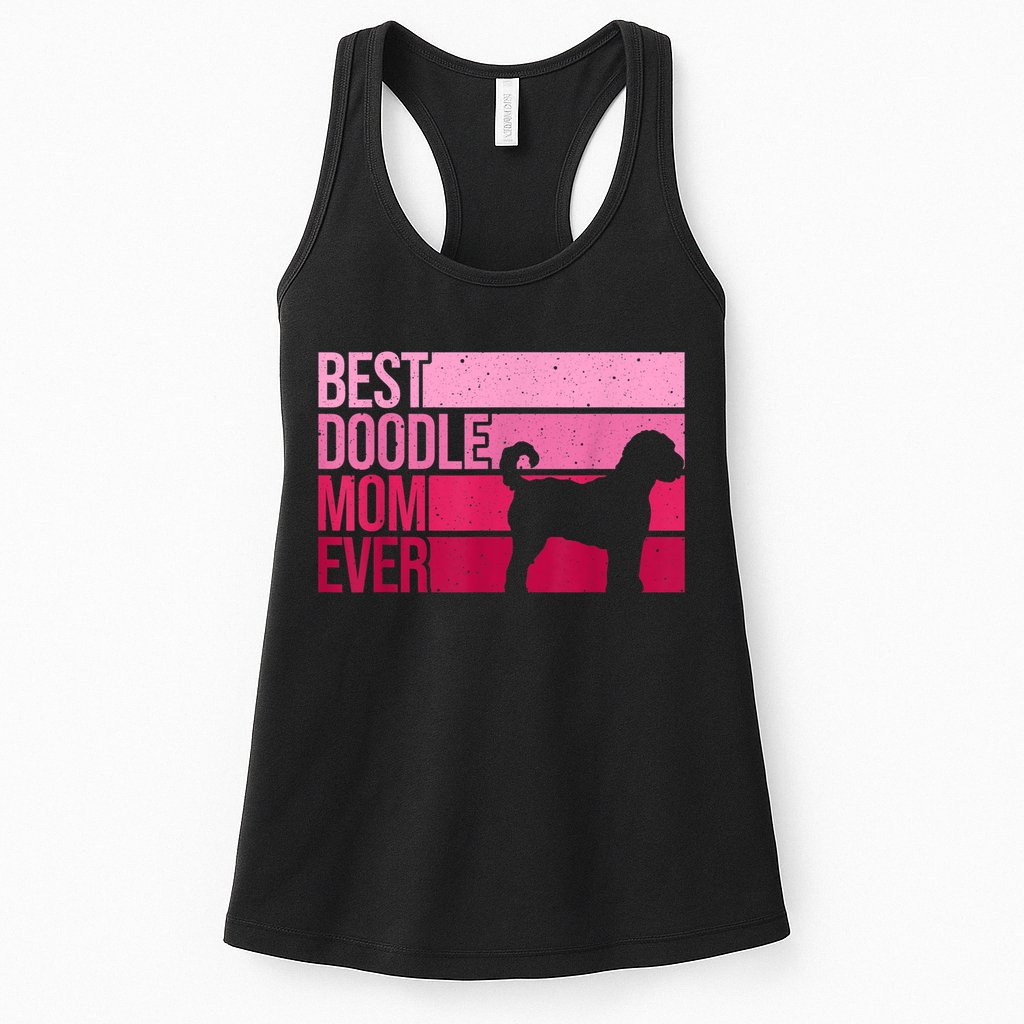 Cool Doodle Mom Art Women Aussiedoodle Goldendoodle Dog Womens Tank Top