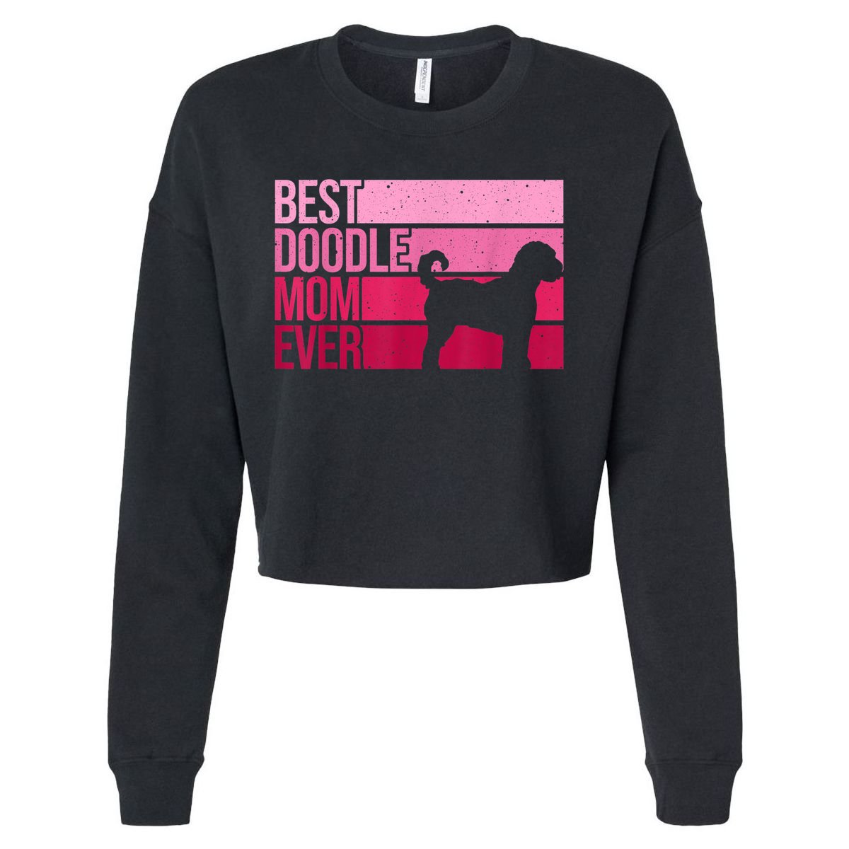 Cool Doodle Mom Art Women Aussiedoodle Goldendoodle Dog Cropped Pullover Crew