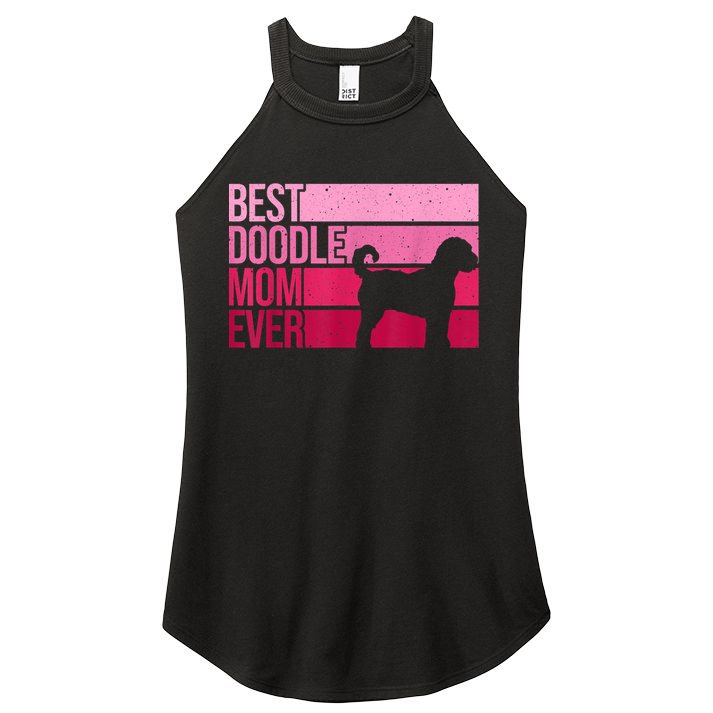 Cool Doodle Mom Art Women Aussiedoodle Goldendoodle Dog Women's Perfect Tri Rocker Tank