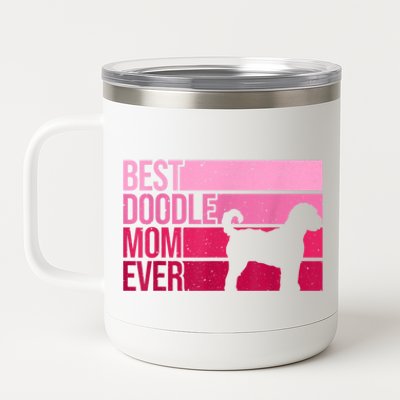 Cool Doodle Mom Art Women Aussiedoodle Goldendoodle Dog 12 oz Stainless Steel Tumbler Cup