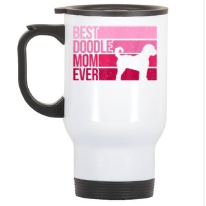 Cool Doodle Mom Art Women Aussiedoodle Goldendoodle Dog Stainless Steel Travel Mug