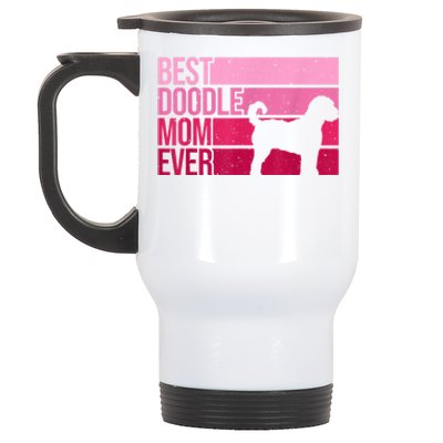 Cool Doodle Mom Art Women Aussiedoodle Goldendoodle Dog Stainless Steel Travel Mug