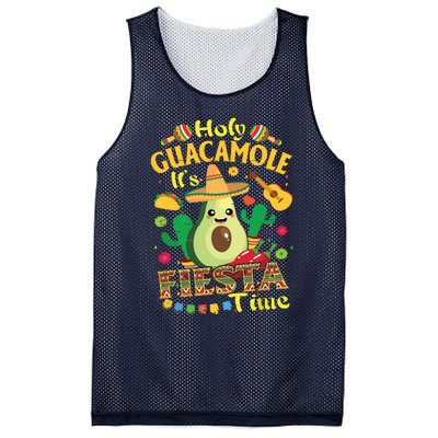 Cinco De Mayo Mexican Holy Guacamole Fiesta Time Mesh Reversible Basketball Jersey Tank