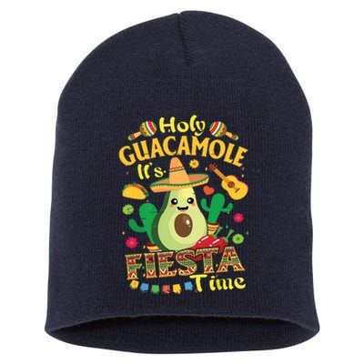 Cinco De Mayo Mexican Holy Guacamole Fiesta Time Short Acrylic Beanie