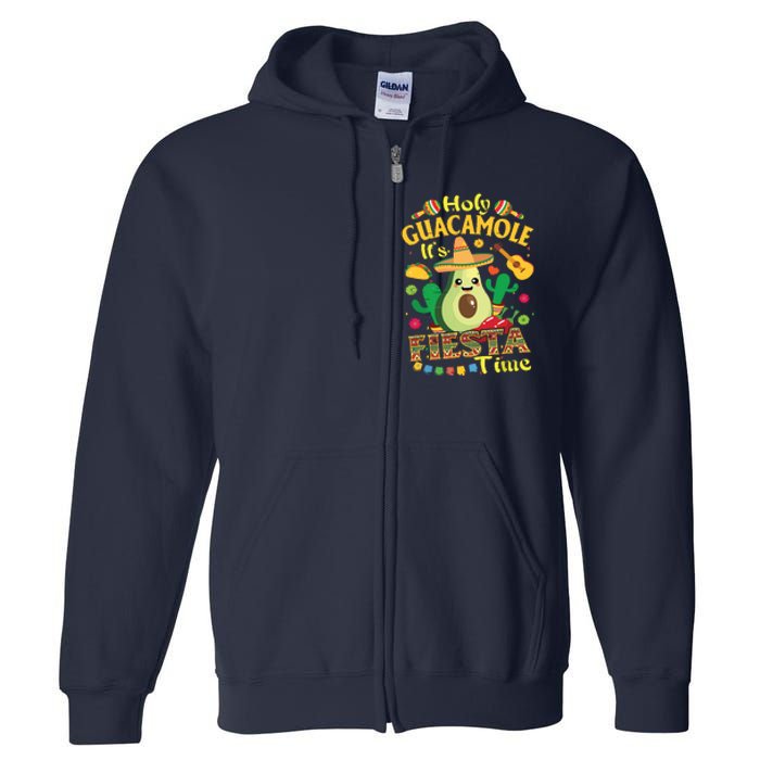 Cinco De Mayo Mexican Holy Guacamole Fiesta Time Full Zip Hoodie