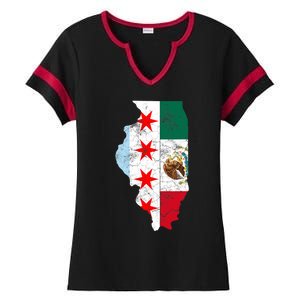 Cinco De Mayo Chicago Mexican Flag Women Gift Ladies Halftime Notch Neck Tee