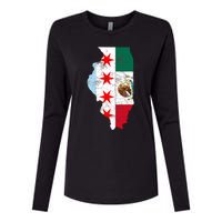 Cinco De Mayo Chicago Mexican Flag Women Gift Womens Cotton Relaxed Long Sleeve T-Shirt