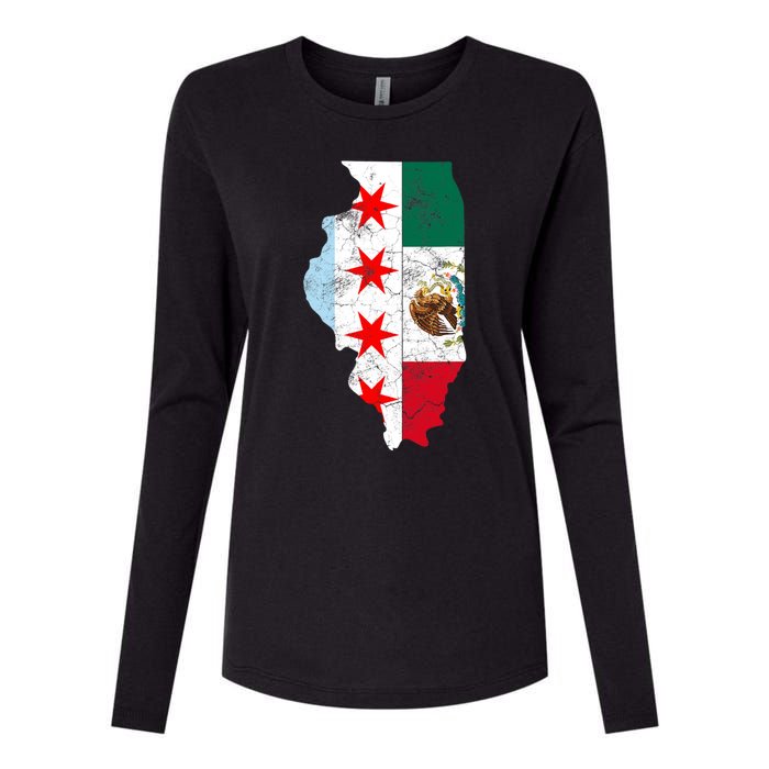 Cinco De Mayo Chicago Mexican Flag Women Gift Womens Cotton Relaxed Long Sleeve T-Shirt