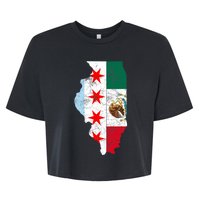 Cinco De Mayo Chicago Mexican Flag Women Gift Bella+Canvas Jersey Crop Tee