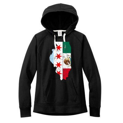 Cinco De Mayo Chicago Mexican Flag Women Gift Women's Fleece Hoodie