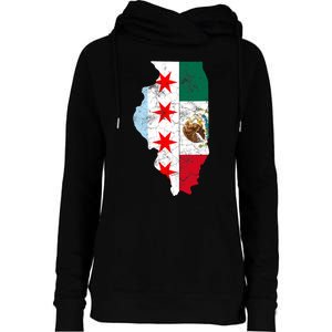 Cinco De Mayo Chicago Mexican Flag Women Gift Womens Funnel Neck Pullover Hood