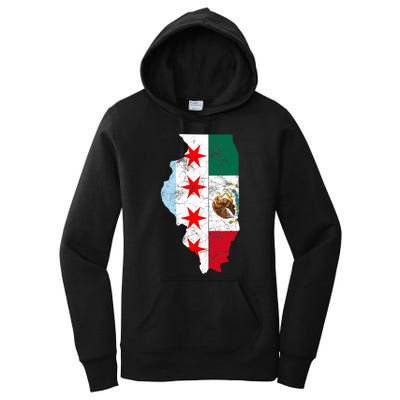 Cinco De Mayo Chicago Mexican Flag Women Gift Women's Pullover Hoodie