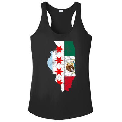 Cinco De Mayo Chicago Mexican Flag Women Gift Ladies PosiCharge Competitor Racerback Tank