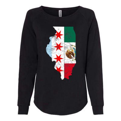 Cinco De Mayo Chicago Mexican Flag Women Gift Womens California Wash Sweatshirt