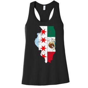 Cinco De Mayo Chicago Mexican Flag Women Gift Women's Racerback Tank