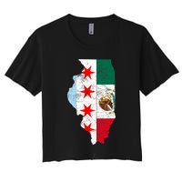 Cinco De Mayo Chicago Mexican Flag Women Gift Women's Crop Top Tee