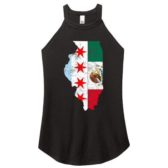 Cinco De Mayo Chicago Mexican Flag Women Gift Women’s Perfect Tri Rocker Tank