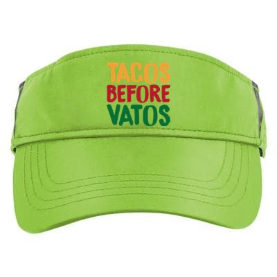 Cinco De Mayo S Tacos Before Vatos Funny Mexican Tees Adult Drive Performance Visor