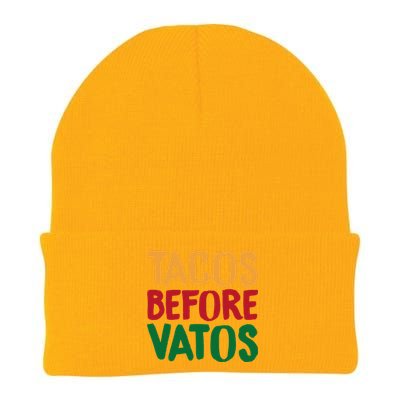 Cinco De Mayo S Tacos Before Vatos Funny Mexican Tees Knit Cap Winter Beanie