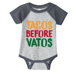 Cinco De Mayo S Tacos Before Vatos Funny Mexican Tees Infant Baby Jersey Bodysuit