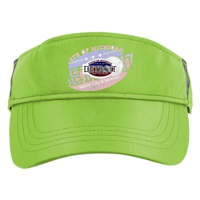 Cool Detroit Motor City Motown Logo Adult Drive Performance Visor