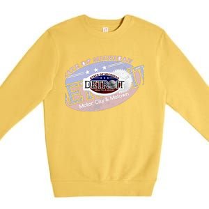 Cool Detroit Motor City Motown Logo Premium Crewneck Sweatshirt