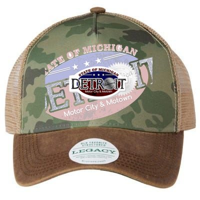 Cool Detroit Motor City Motown Logo Legacy Tie Dye Trucker Hat