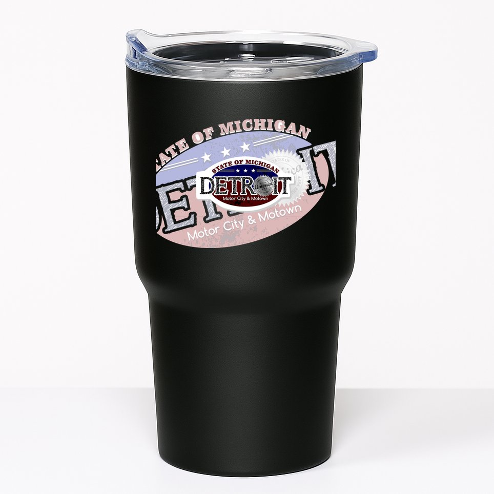 Cool Detroit Motor City Motown Logo Tumbler