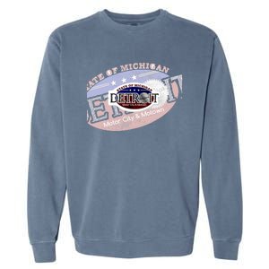 Cool Detroit Motor City Motown Logo Garment-Dyed Sweatshirt