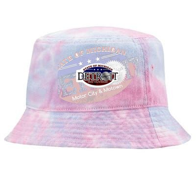 Cool Detroit Motor City Motown Logo Tie-Dyed Bucket Hat