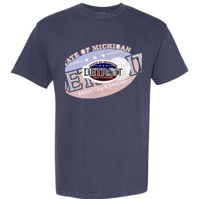 Cool Detroit Motor City Motown Logo Garment-Dyed Heavyweight T-Shirt