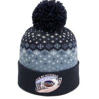 Cool Detroit Motor City Motown Logo The Baniff Cuffed Pom Beanie