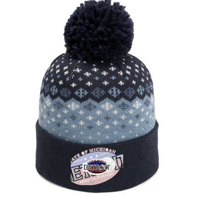 Cool Detroit Motor City Motown Logo The Baniff Cuffed Pom Beanie