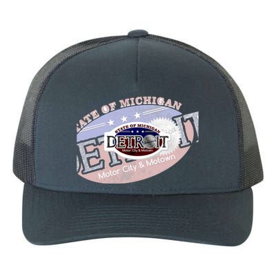 Cool Detroit Motor City Motown Logo Yupoong Adult 5-Panel Trucker Hat