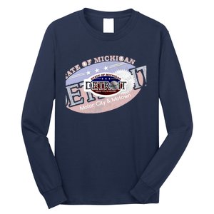 Cool Detroit Motor City Motown Logo Long Sleeve Shirt