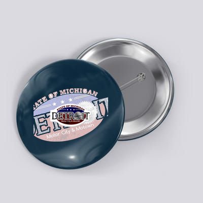 Cool Detroit Motor City Motown Logo Button